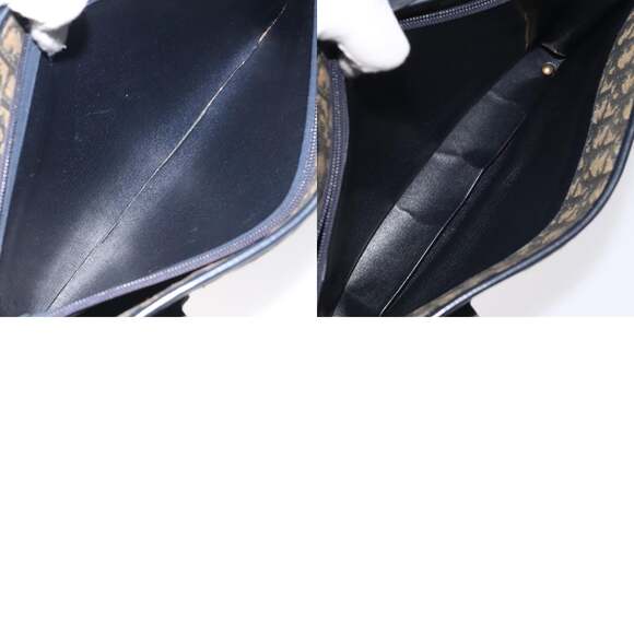 DIOR Trotter Canvas Hand Bag Navy Gold - Picture 12 of 12